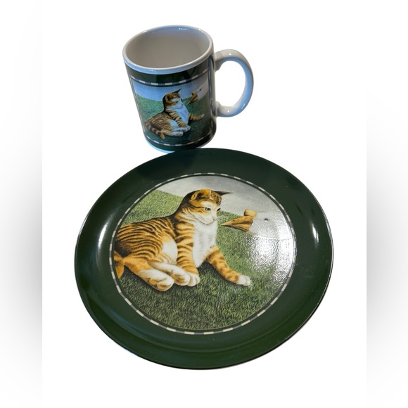 Cat collectible collection by Herrero - set of 3 cups and matching saucers - Picture 10 of 13